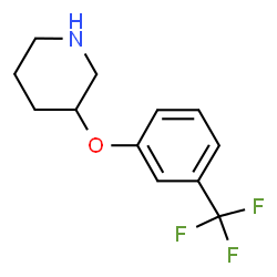 ChemSpider 2D Image | 3-[3-(Trifluoromethyl)phenoxy]piperidine | C12H14F3NO