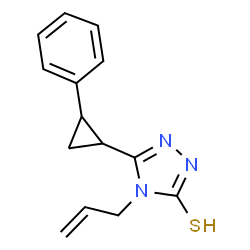 ChemSpider 2D Image | 5-(2-phenylcyclopropyl)-4-(prop-2-en-1-yl)-4H-1,2,4-triazole-3-thiol | C14H15N3S