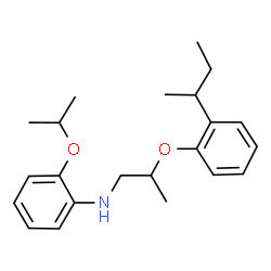 ChemSpider 2D Image | N-[2-(2-sec-Butylphenoxy)propyl]-2-isopropoxyaniline | C22H31NO2