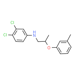 ChemSpider 2D Image | 3,4-Dichloro-N-[2-(3-methylphenoxy)propyl]aniline | C16H17Cl2NO