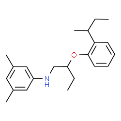 ChemSpider 2D Image | N-[2-(2-sec-Butylphenoxy)butyl]-3,5-dimethylaniline | C22H31NO