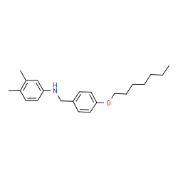 ChemSpider 2D Image | N-[4-(Heptyloxy)benzyl]-3,4-dimethylaniline | C22H31NO