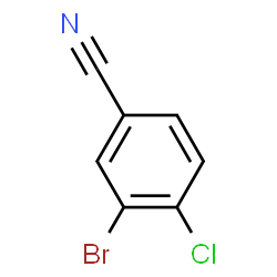 ChemSpider 2D Image | 3-Bromo-4-chlorobenzonitrile | C7H3BrClN
