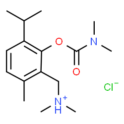 ChemSpider 2D Image | {2-[(Dimethylcarbamoyl)oxy]-3-isopropyl-6-methylphenyl}-N,N-dimethylmethanaminium chloride | C16H27ClN2O2