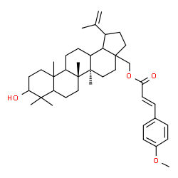 ChemSpider 2D Image | (5xi,9xi,10xi,13xi,17xi,18xi,19xi)-3-Hydroxylup-20(29)-en-28-yl (2E)-3-(4-methoxyphenyl)acrylate | C40H58O4
