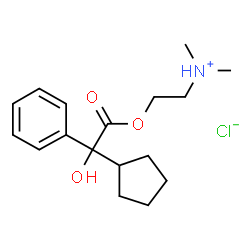 ChemSpider 2D Image | 2-[2-Cyclopentyl(hydroxy)phenylacetoxy]-N,N-dimethylethanaminium chloride | C17H26ClNO3