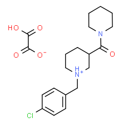 ChemSpider 2D Image | 1-(4-Chlorobenzyl)-3-(1-piperidinylcarbonyl)piperidinium hydrogen oxalate | C20H27ClN2O5