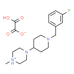 ChemSpider 2D Image | 4-[1-(3-Fluorobenzyl)-4-piperidinyl]-1-methylpiperazin-1-ium hydrogen oxalate | C19H28FN3O4