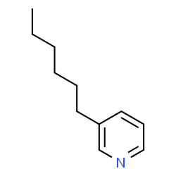 ChemSpider 2D Image | 3-Hexylpyridine | C11H17N