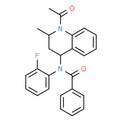 ChemSpider 2D Image | N-(1-Acetyl-2-methyl-1,2,3,4-tetrahydro-4-quinolinyl)-N-(2-fluorophenyl)benzamide | C25H23FN2O2