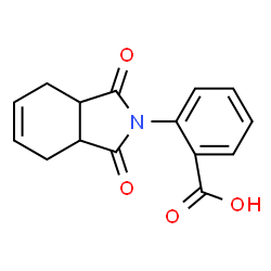 ChemSpider 2D Image | 2-(1,3-Dioxo-1,3,3a,4,7,7a-hexahydro-2H-isoindol-2-yl)benzoic acid | C15H13NO4
