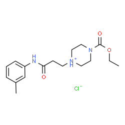 ChemSpider 2D Image | 4-(Ethoxycarbonyl)-1-{3-[(3-methylphenyl)amino]-3-oxopropyl}piperazin-1-ium chloride | C17H26ClN3O3
