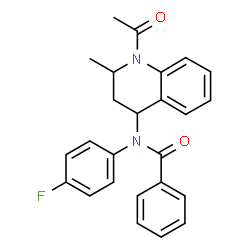 ChemSpider 2D Image | N-(1-Acetyl-2-methyl-1,2,3,4-tetrahydro-4-quinolinyl)-N-(4-fluorophenyl)benzamide | C25H23FN2O2