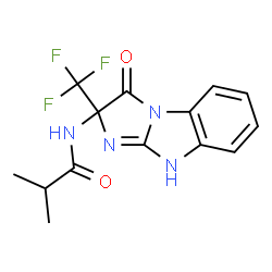 ChemSpider 2D Image | 2-Methyl-N-[3-oxo-2-(trifluoromethyl)-2,3-dihydro-1H-imidazo[1,2-a]benzimidazol-2-yl]propanamide | C14H13F3N4O2