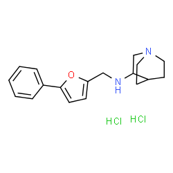 ChemSpider 2D Image | N-[(5-Phenyl-2-furyl)methyl]quinuclidin-3-amine dihydrochloride | C18H24Cl2N2O