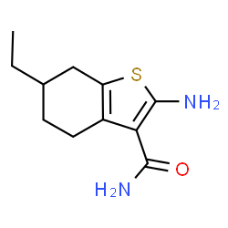 ChemSpider 2D Image | 2-Amino-6-ethyl-4,5,6,7-tetrahydro-1-benzothiophene-3-carboxamide | C11H16N2OS