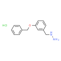 ChemSpider 2D Image | [3-(Benzyloxy)benzyl]hydrazine hydrochloride (1:1) | C14H17ClN2O