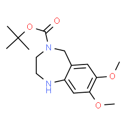 ChemSpider 2D Image | 4-Boc-7,8-Dimethoxy-2,3,4,5-tetrahydro-1H-benzo[e][1,4]diazepine | C16H24N2O4