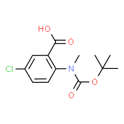 ChemSpider 2D Image | N-Boc-N-methyl-5-chloroanthranilic acid | C13H16ClNO4