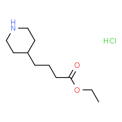 ChemSpider 2D Image | Ethyl 4-(piperidin-4-yl)butanoate hydrochloride | C11H22ClNO2