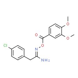 ChemSpider 2D Image | 2-(4-Chlorophenyl)-N-[(3,4-dimethoxybenzoyl)oxy]ethanimidamide | C17H17ClN2O4