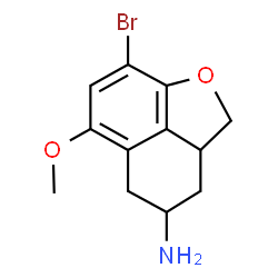 ChemSpider 2D Image | 8-Bromo-6-methoxy-2a,3,4,5-tetrahydro-2H-naphtho[1,8-bc]furan-4-amine | C12H14BrNO2