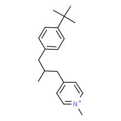 ChemSpider 2D Image | N-methyl-4-(2-(4-tert-butylbenzyl)propyl)pyridinium | C20H28N