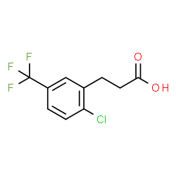 ChemSpider 2D Image | 3-[2-Chloro-5-(trifluoromethyl)phenyl]propanoic acid | C10H8ClF3O2