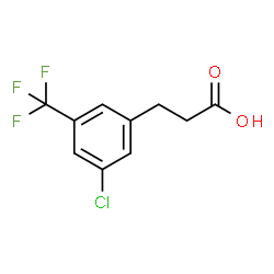 ChemSpider 2D Image | 3-(3-chloro-5-(trifluoromethyl)phenyl)propanoic acid | C10H8ClF3O2
