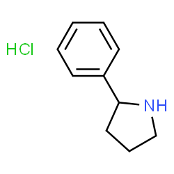 ChemSpider 2D Image | 2-phenylpyrrolidine hydrochloride | C10H14ClN
