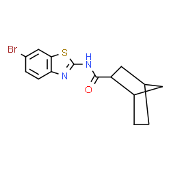 ChemSpider 2D Image | N-(6-Bromo-1,3-benzothiazol-2-yl)bicyclo[2.2.1]heptane-2-carboxamide | C15H15BrN2OS