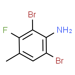 ChemSpider 2D Image | 2,6-Dibromo-3-fluoro-4-methylaniline | C7H6Br2FN