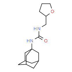 ChemSpider 2D Image | 1-Adamantan-1-yl-3-(tetrahydro-2-furanylmethyl)urea | C16H26N2O2