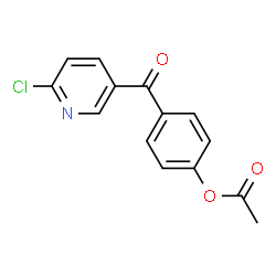 ChemSpider 2D Image | 5-(4-Acetoxybenzoyl)-2-chloropyridine | C14H10ClNO3