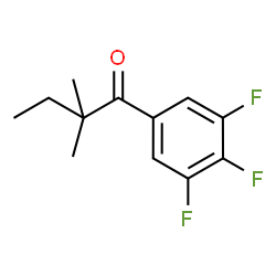 ChemSpider 2D Image | 2,2-Dimethyl-1-(3,4,5-trifluorophenyl)-1-butanone | C12H13F3O