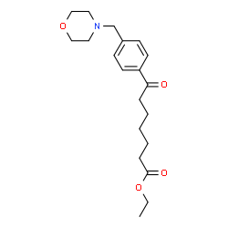 ChemSpider 2D Image | Ethyl 7-[4-(4-morpholinylmethyl)phenyl]-7-oxoheptanoate | C20H29NO4