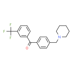 ChemSpider 2D Image | 4'-piperidinomethyl-3-trifluoromethylbenzophenone | C20H20F3NO