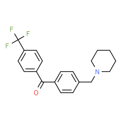 ChemSpider 2D Image | 4-piperidinomethyl-4'-trifluoromethylbenzophenone | C20H20F3NO
