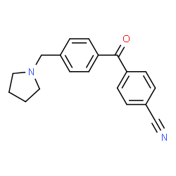 ChemSpider 2D Image | 4-[4-(1-Pyrrolidinylmethyl)benzoyl]benzonitrile | C19H18N2O