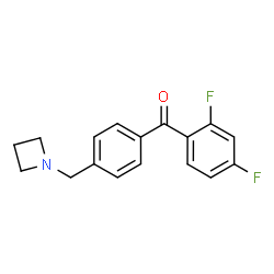 ChemSpider 2D Image | [4-(1-Azetidinylmethyl)phenyl](2,4-difluorophenyl)methanone | C17H15F2NO