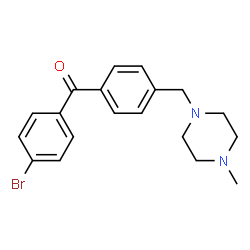 ChemSpider 2D Image | (4-Bromophenyl){4-[(4-methyl-1-piperazinyl)methyl]phenyl}methanone | C19H21BrN2O