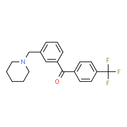 ChemSpider 2D Image | 3-piperidinomethyl-4'-trifluoromethylbenzophenone | C20H20F3NO