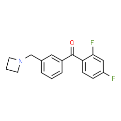 ChemSpider 2D Image | [3-(1-Azetidinylmethyl)phenyl](2,4-difluorophenyl)methanone | C17H15F2NO