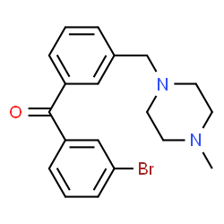 ChemSpider 2D Image | (3-Bromophenyl){3-[(4-methyl-1-piperazinyl)methyl]phenyl}methanone | C19H21BrN2O