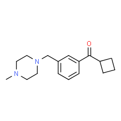 ChemSpider 2D Image | Cyclobutyl[3-[(4-methyl-1-piperazinyl)methyl]phenyl]methanone | C17H24N2O