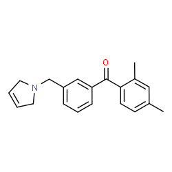 ChemSpider 2D Image | [3-(2,5-Dihydro-1H-pyrrol-1-ylmethyl)phenyl](2,4-dimethylphenyl)methanone | C20H21NO