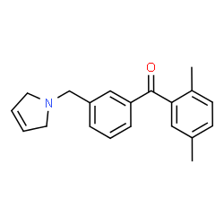 ChemSpider 2D Image | [3-(2,5-Dihydro-1H-pyrrol-1-ylmethyl)phenyl](2,5-dimethylphenyl)methanone | C20H21NO