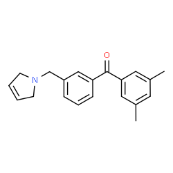 ChemSpider 2D Image | [3-(2,5-Dihydro-1H-pyrrol-1-ylmethyl)phenyl](3,5-dimethylphenyl)methanone | C20H21NO