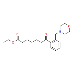 ChemSpider 2D Image | Ethyl 7-[2-(4-morpholinylmethyl)phenyl]-7-oxoheptanoate | C20H29NO4