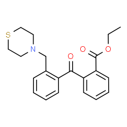 ChemSpider 2D Image | Ethyl 2-[2-(4-thiomorpholinylmethyl)benzoyl]benzoate | C21H23NO3S